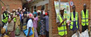Distribution des semences de Maïs et les boutures de manioc aux cultivateurs des Luhwindja, Burhinyi et Kaziba.